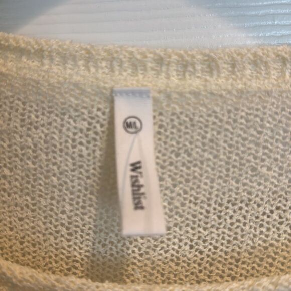 Wishlist Cream Sweater with Scattered Stars in Brown. Size M/L Adorable - Picture 5 of 5